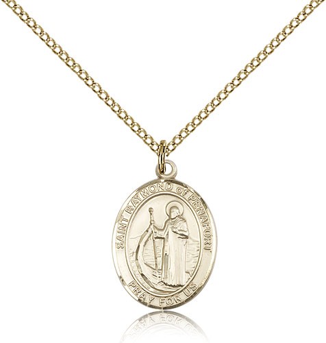 St. Raymond of Penafort Medal, Gold Filled, Medium - Gold-tone