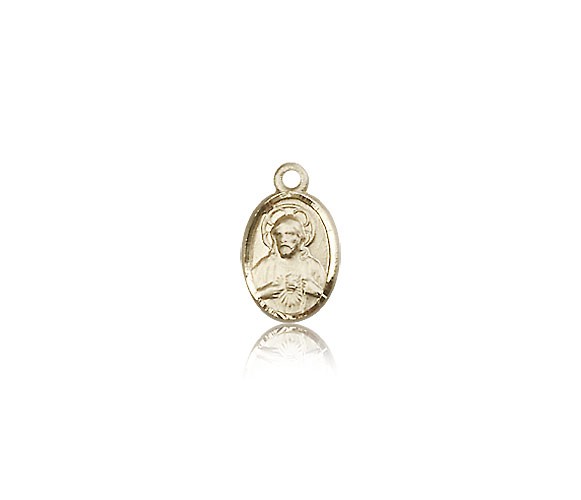 Scapular Medal, 14 Karat Gold - 14 KT Yellow Gold