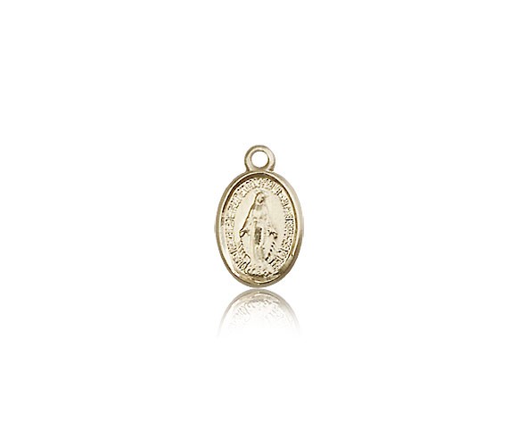 Miraculous Medal, 14 Karat Gold - 14 KT Yellow Gold