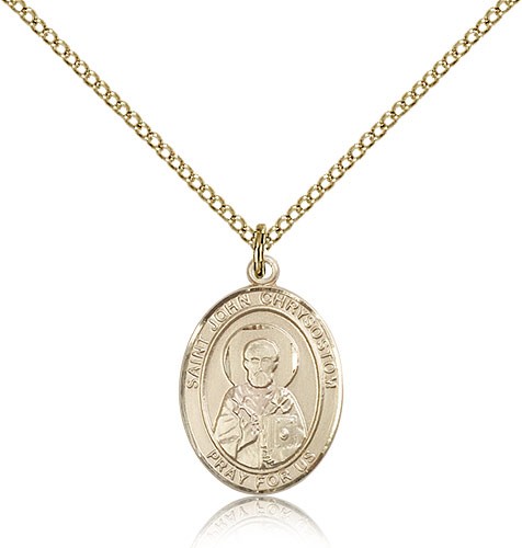St. John Chrysostom Medal, Gold Filled, Medium - Gold-tone