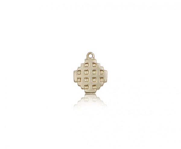 Jerusalem Cross Pendant, 14 Karat Gold - 14 KT Yellow Gold