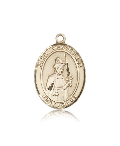 St. Wenceslaus Medal, 14 Karat Gold, Large - 14 KT Yellow Gold