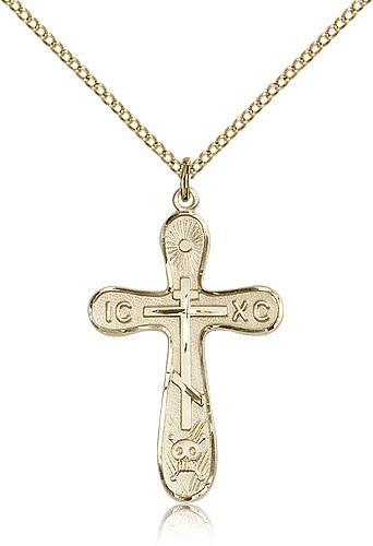 Cross Pendant, Gold Filled - Gold-tone