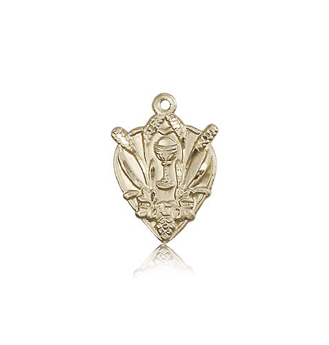 Communion Medal, 14 Karat Gold - 14 KT Yellow Gold