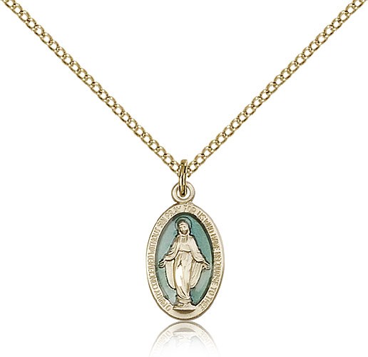 Miraculous Medal, Gold Filled - Gold-tone