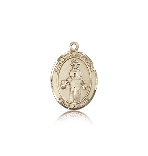 St. Nino De Atocha Medal, 14 Karat Gold, Medium - 14 KT Yellow Gold