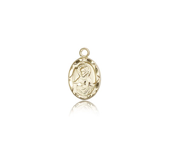 Scapular Medal, 14 Karat Gold - 14 KT Yellow Gold