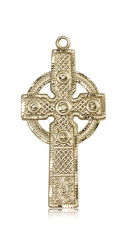 Cross Pendant, 14 Karat Gold - 14 KT Yellow Gold