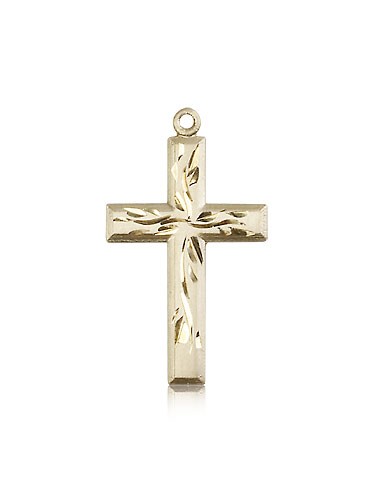 Cross Pendant, 14 Karat Gold - 14 KT Yellow Gold