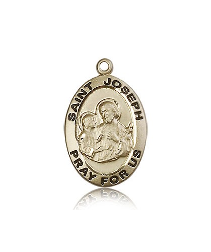 St. Joseph Medal, 14 Karat Gold - 14 KT Yellow Gold