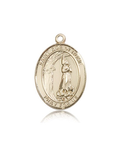 St. Zoe of Rome Medal, 14 Karat Gold, Large - 14 KT Yellow Gold