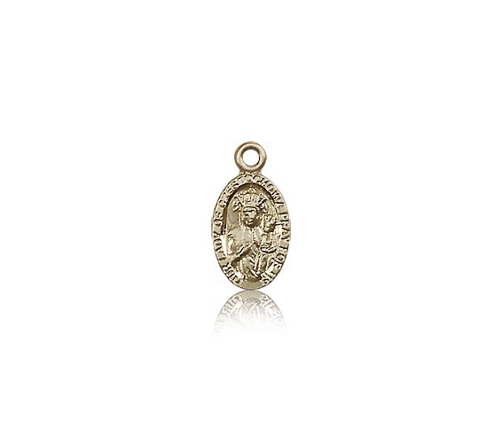 Our Lady of Czestochowa Medal, 14 Karat Gold - 14 KT Yellow Gold