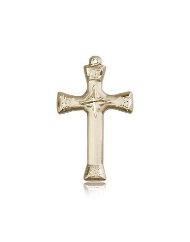 Cross Pendant, 14 Karat Gold - 14 KT Yellow Gold