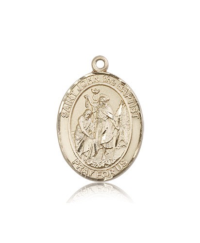 St. John the Baptist Medal, 14 Karat Gold, Large - 14 KT Yellow Gold