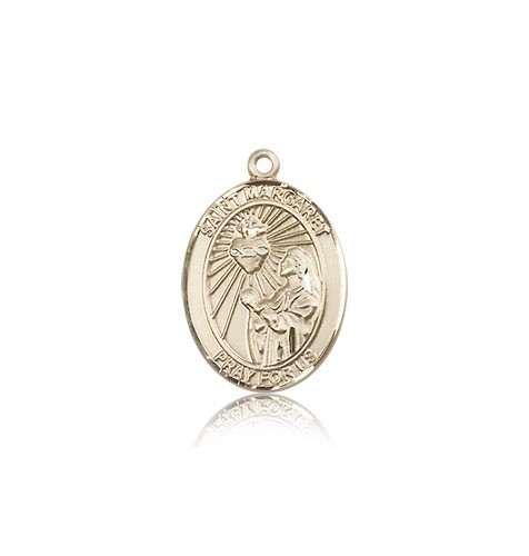 St. Margaret Mary Alacoque Medal, 14 Karat Gold, Medium - 14 KT Yellow Gold