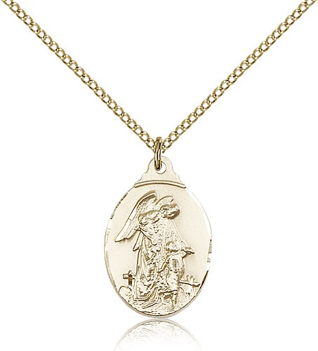 Guardian Angel Medal, Gold Filled - Gold-tone