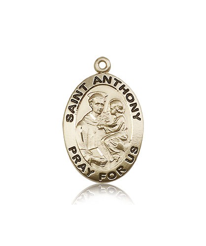 St. Anthony of Padua Medal, 14 Karat Gold - 14 KT Yellow Gold