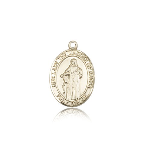 Our Lady of Knots Medal, 14 Karat Gold, Medium - 14 KT Yellow Gold