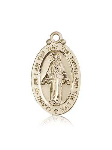 Scapular Medal, 14 Karat Gold - 14 KT Yellow Gold