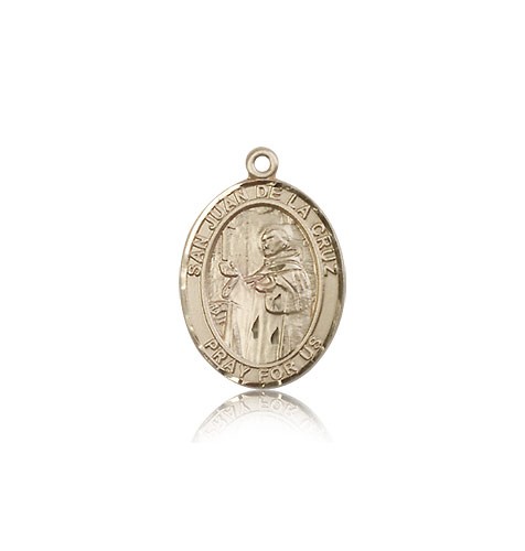 San Juan De La Cruz Medal, 14 Karat Gold, Medium - 14 KT Yellow Gold