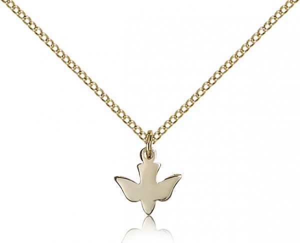 Holy Spirit Medal, Gold Filled - Gold-tone