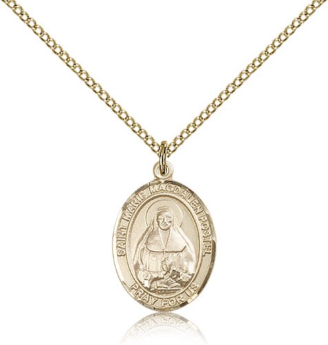 Marie Magdalen Postel Medal, Gold Filled, Medium - Gold-tone