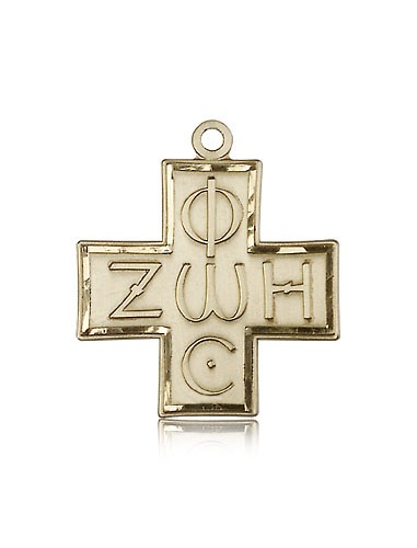 Light and Life Cross Pendant, 14 Karat Gold - 14 KT Yellow Gold