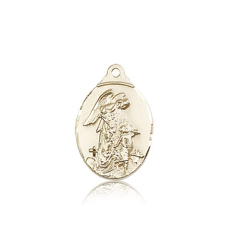 Guardian Angel Medal, 14 Karat Gold - 14 KT Yellow Gold