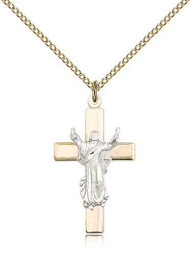 Cross Pendant, Two-Tone - Two-Tone