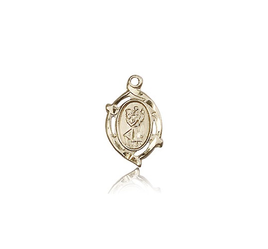 St. Christopher Medal, 14 Karat Gold - 14 KT Yellow Gold