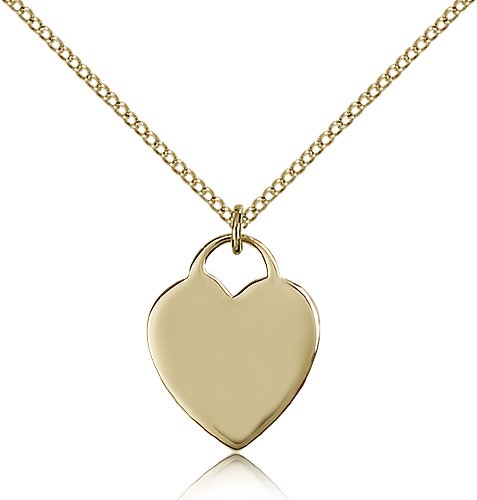 Heart Medal, Gold Filled - Gold-tone