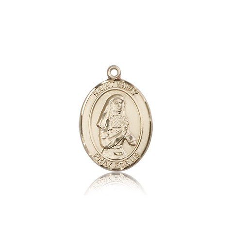 St. Emily De Vialar Medal, 14 Karat Gold, Medium - 14 KT Yellow Gold