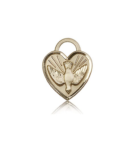 Confirmation Heart Medal, 14 Karat Gold - 14 KT Yellow Gold