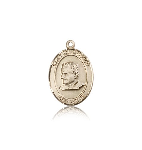 St. John Bosco Medal, 14 Karat Gold, Medium - 14 KT Yellow Gold