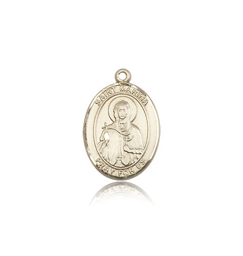 St. Marina Medal, 14 Karat Gold, Medium - 14 KT Yellow Gold