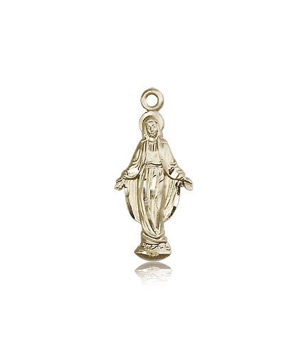 Miraculous Medal, 14 Karat Gold - 14 KT Yellow Gold