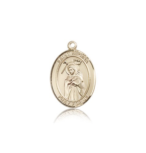 St. Regina Medal, 14 Karat Gold, Medium - 14 KT Yellow Gold