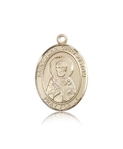 St. John Chrysostom Medal, 14 Karat Gold, Large - 14 KT Yellow Gold