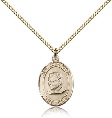 St. John Bosco Medal, Gold Filled, Medium - Gold-tone