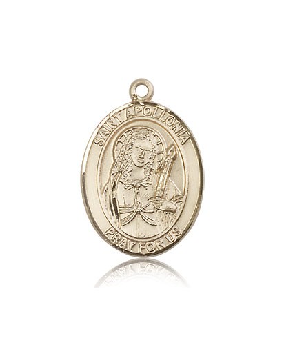 St. Apollonia Medal, 14 Karat Gold, Large - 14 KT Yellow Gold