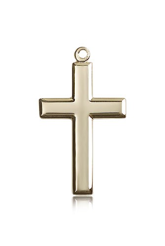 Cross Pendant, 14 Karat Gold - 14 KT Yellow Gold