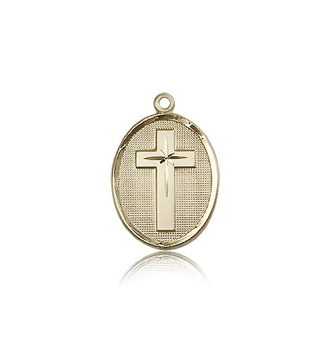 Cross Pendant, 14 Karat Gold - 14 KT Yellow Gold