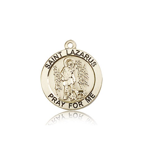 St. Lazarus Medal, 14 Karat Gold - 14 KT Yellow Gold