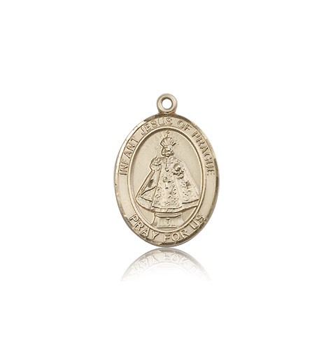 Infant of Prague Medal, 14 Karat Gold, Medium - 14 KT Yellow Gold