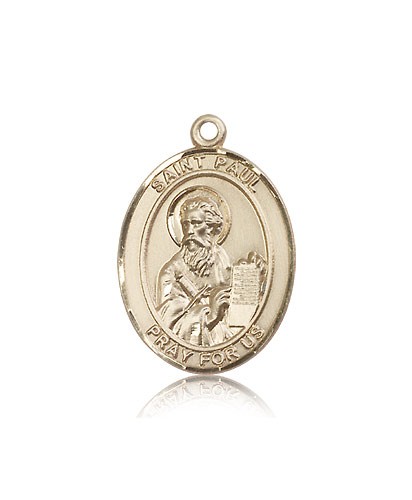 St. Paul the Apostle Medal, 14 Karat Gold, Large - 14 KT Yellow Gold