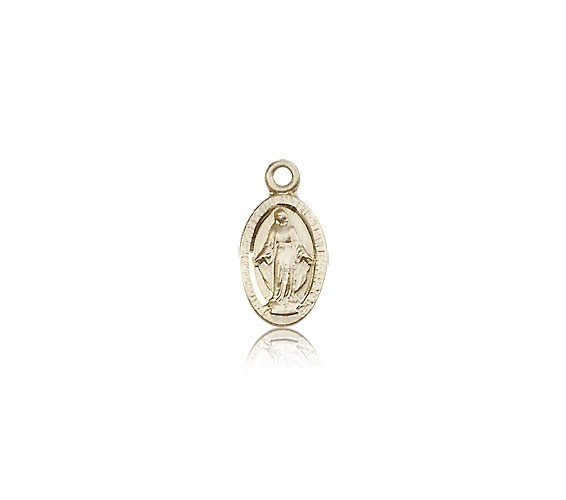 Miraculous Medal, 14 Karat Gold - 14 KT Yellow Gold