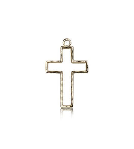 Cross Pendant, 14 Karat Gold - 14 KT Yellow Gold