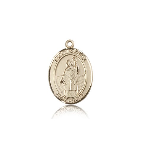 St. Patrick Medal, 14 Karat Gold, Medium - 14 KT Yellow Gold