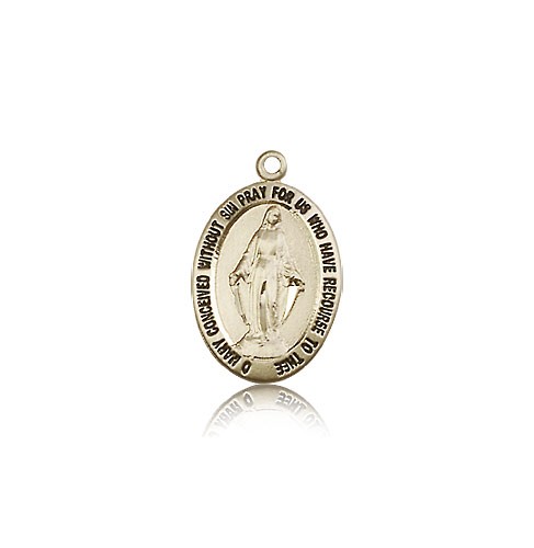 Miraculous Medal, 14 Karat Gold - 14 KT Yellow Gold