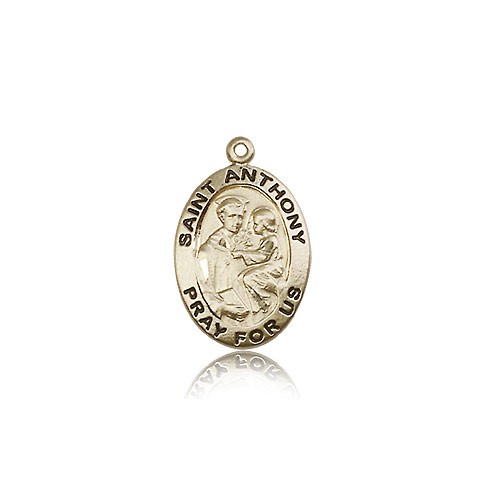 St. Anthony of Padua Medal, 14 Karat Gold - 14 KT Yellow Gold